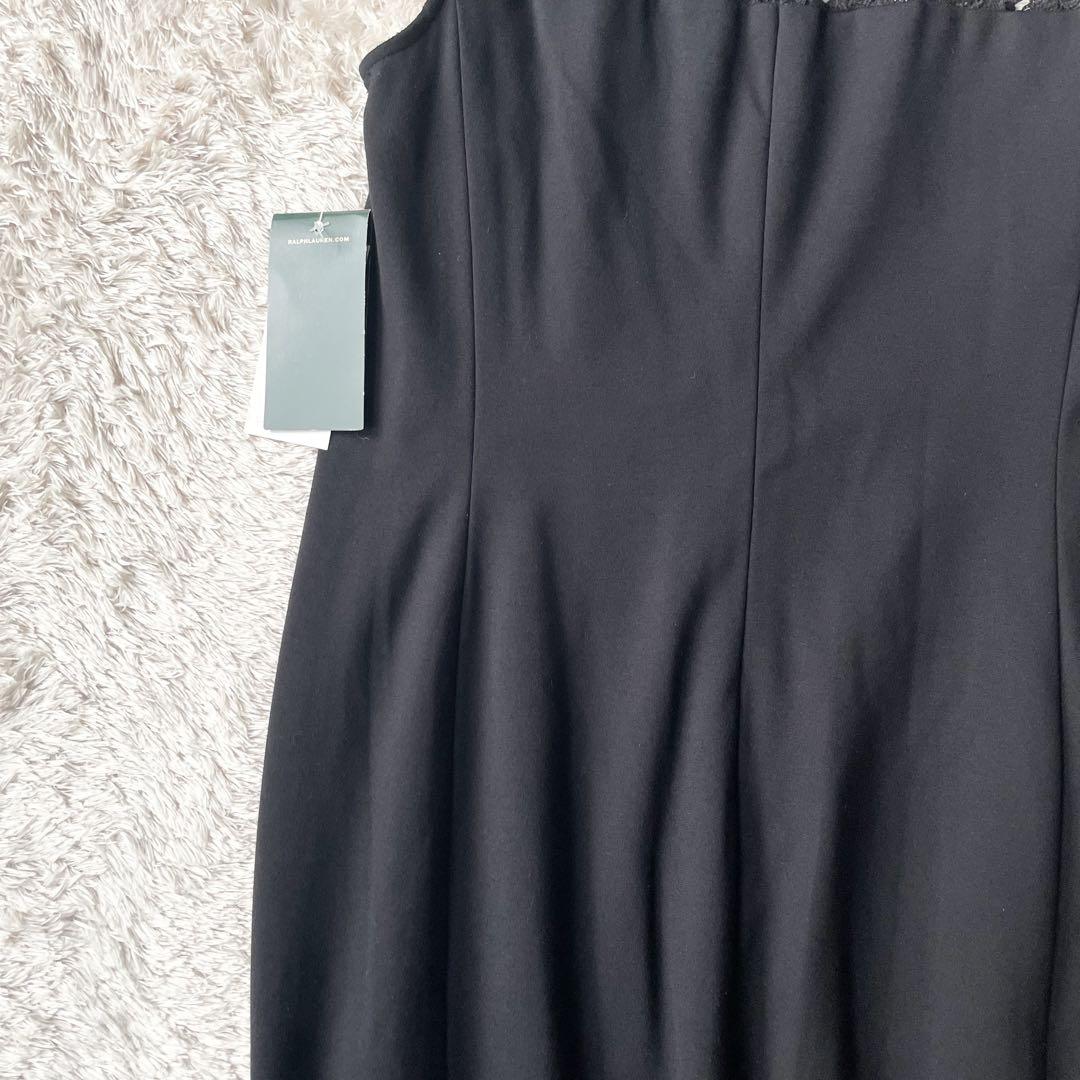 ラルフローレン 新品タグ付 ノースリーブワンピース レース 黒