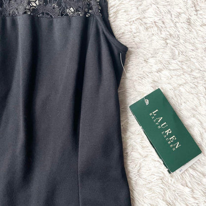 ラルフローレン 新品タグ付 ノースリーブワンピース レース 黒