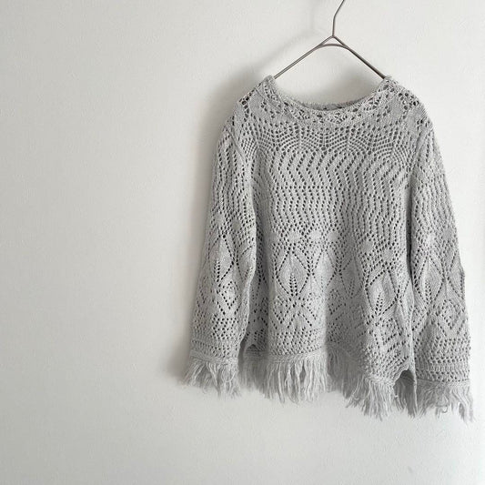 45R 美品 45R レースのTシャツ 2 グレー