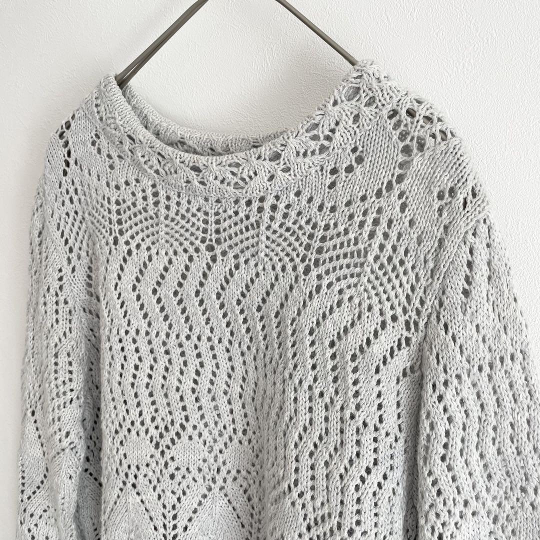 45R 美品 45R レースのTシャツ 2 グレー