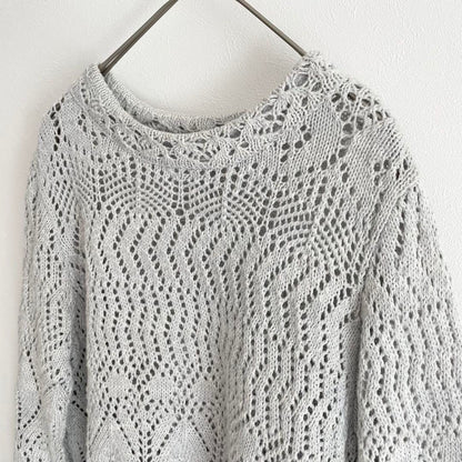 45R 美品 45R レースのTシャツ 2 グレー