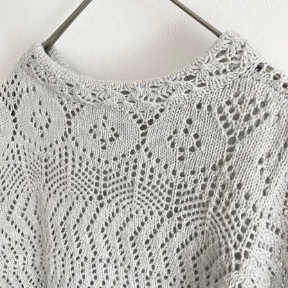 45R 美品 45R レースのTシャツ 2 グレー