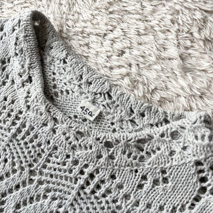 45R 美品 45R レースのTシャツ 2 グレー