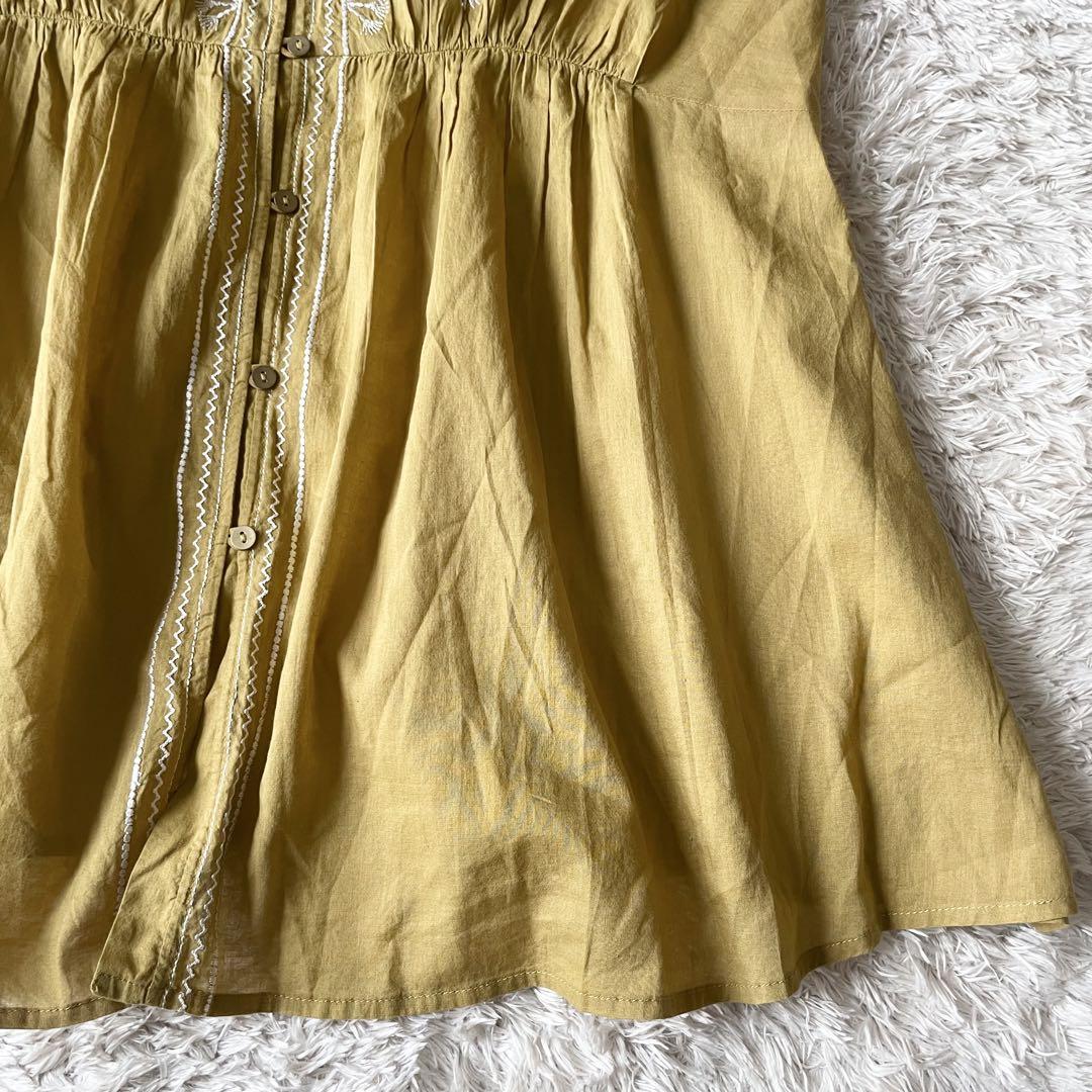 ヌキテパ 新品タグ付 ne Quittezpas ノースリーブ ブラウス 刺繍