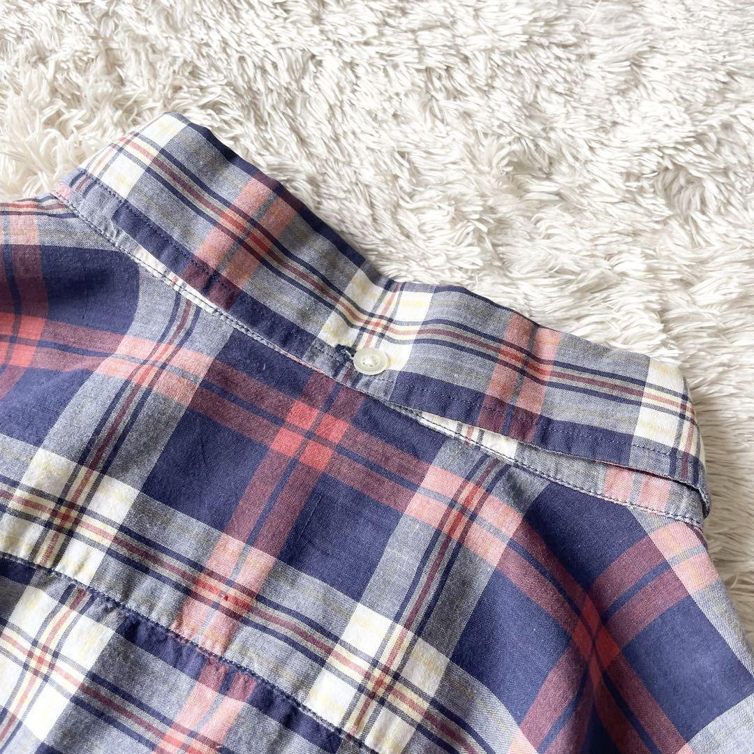 ポロスポーツ 美品 90s POLO SPORT チェックシャツ L 短丈