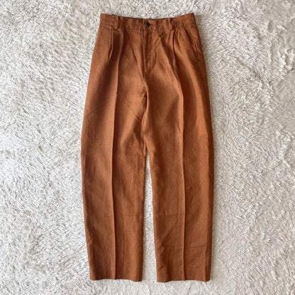 プラージュ 美品 plage リネントラウザーズ 38 ブラウン