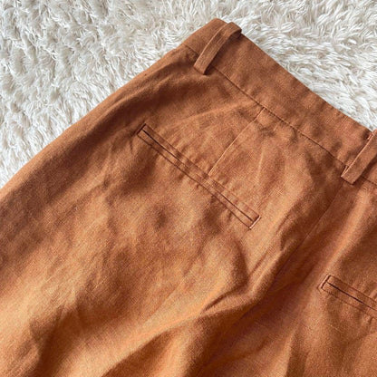 プラージュ 美品 plage リネントラウザーズ 38 ブラウン