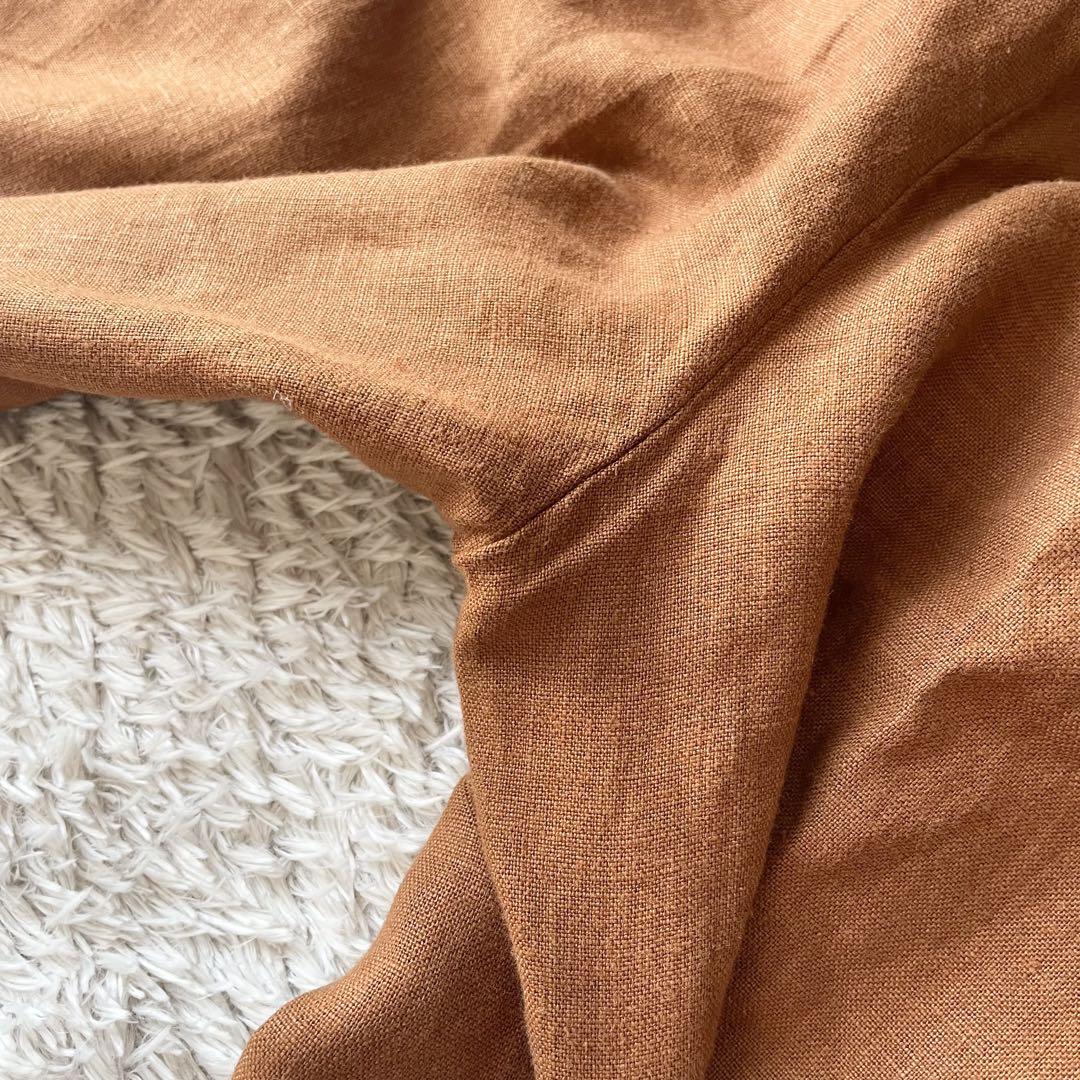 プラージュ 美品 plage リネントラウザーズ 38 ブラウン