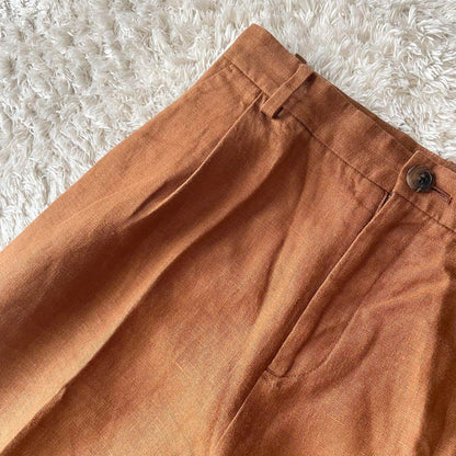 プラージュ 美品 plage リネントラウザーズ 38 ブラウン