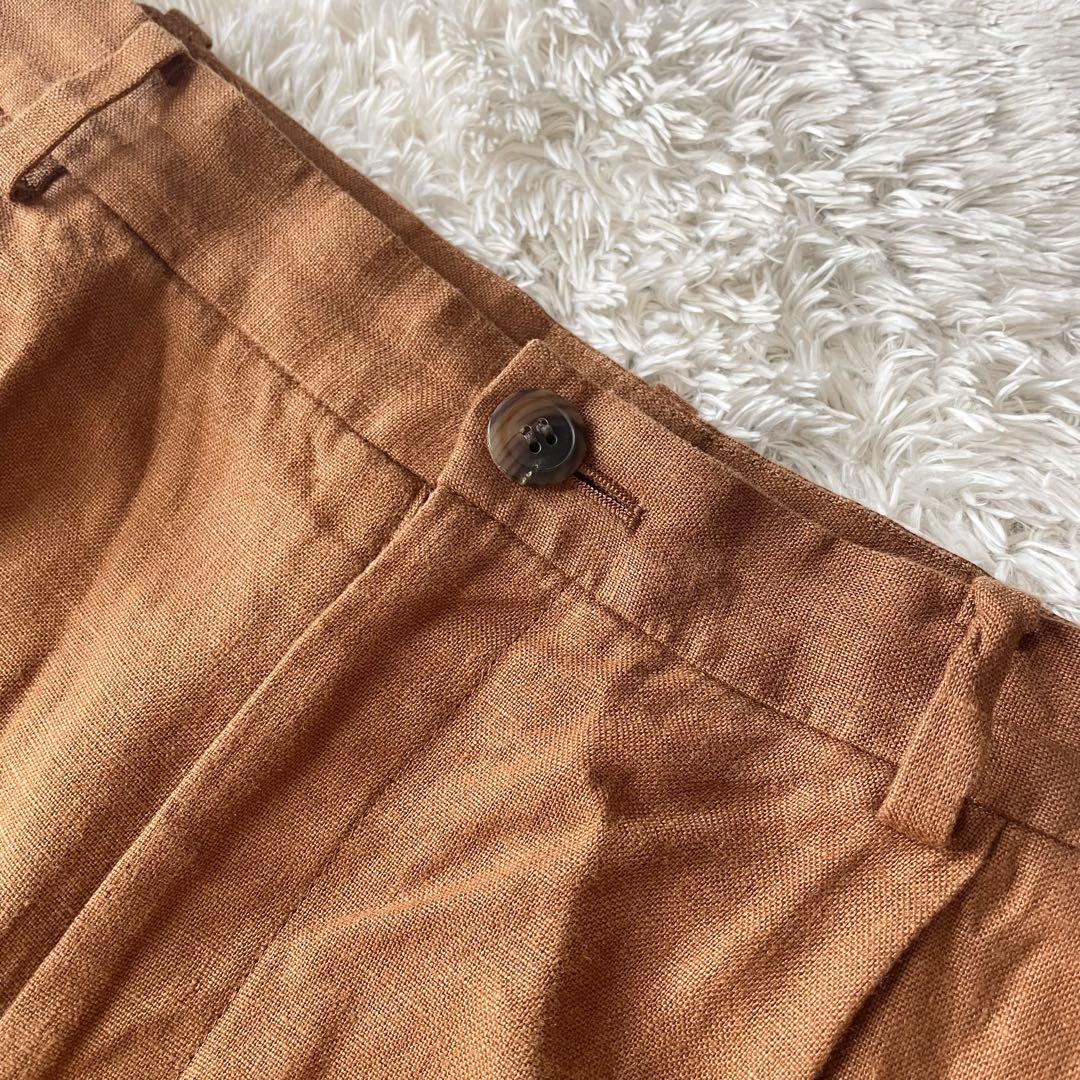 プラージュ 美品 plage リネントラウザーズ 38 ブラウン