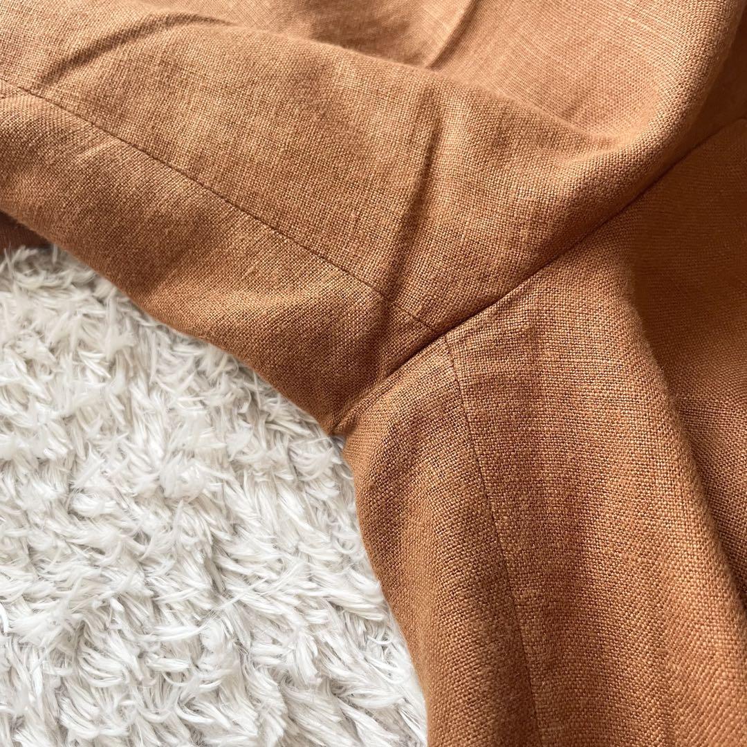 プラージュ 美品 plage リネントラウザーズ 38 ブラウン