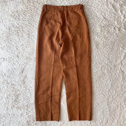 プラージュ 美品 plage リネントラウザーズ 38 ブラウン