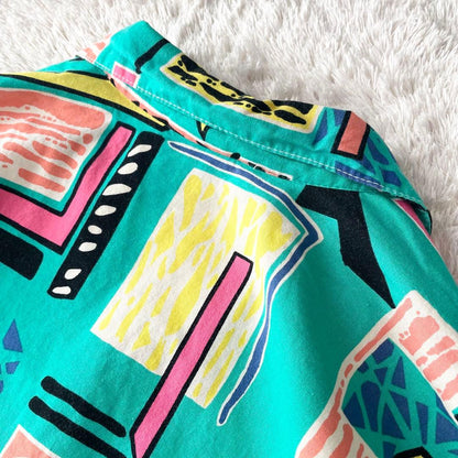 90s HEAT 美品 オープンカラーシャツ USA製