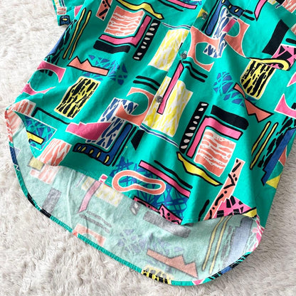 90s HEAT 美品 オープンカラーシャツ USA製