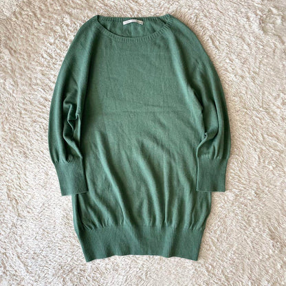イエナ 美品 IENA チュニックニット アンゴラ混 F グリーン