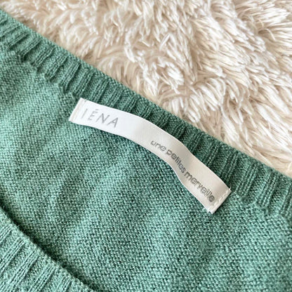 イエナ 美品 IENA チュニックニット アンゴラ混 F グリーン