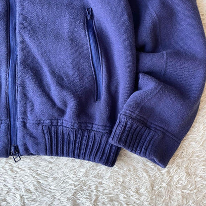 45R 美品 ふわふわ裏毛ブルゾン 2 ブルー