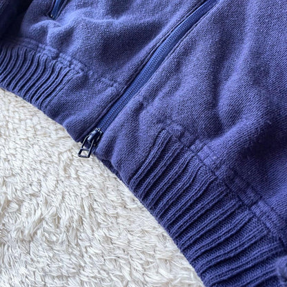 45R 美品 ふわふわ裏毛ブルゾン 2 ブルー