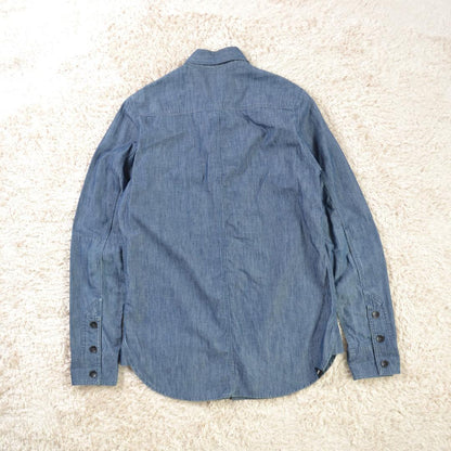 デンハム 美品 DENHAM シャンブレー 長袖シャツ S ポルトガル製