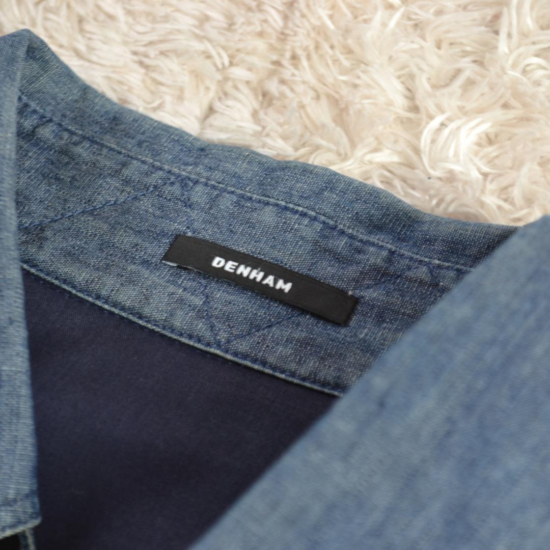 デンハム 美品 DENHAM シャンブレー 長袖シャツ S ポルトガル製