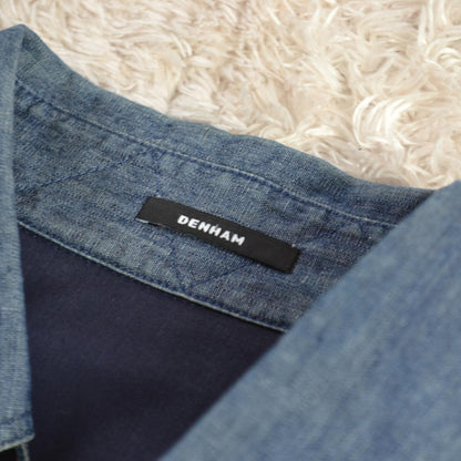 デンハム 美品 DENHAM シャンブレー 長袖シャツ S ポルトガル製