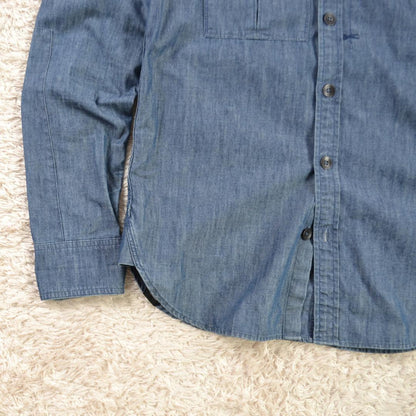 デンハム 美品 DENHAM シャンブレー 長袖シャツ S ポルトガル製