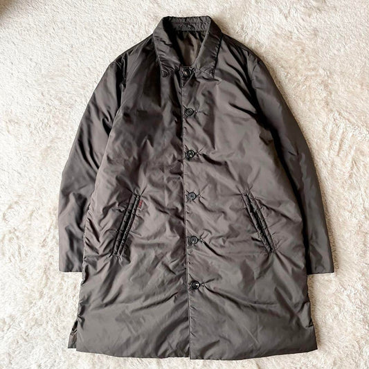 パパス 極美品 PAPAS ステンカラーダウンコート ブラウン