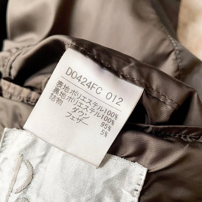 パパス 極美品 PAPAS ステンカラーダウンコート ブラウン