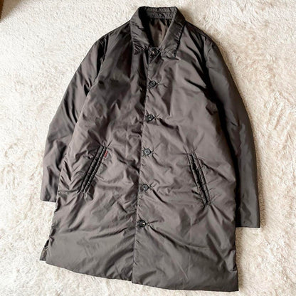 パパス 極美品 PAPAS ステンカラーダウンコート ブラウン