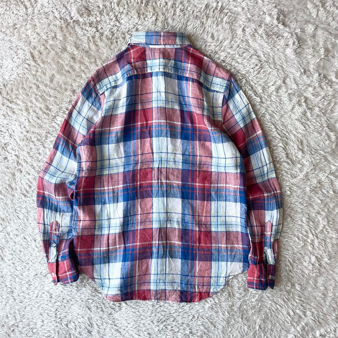 ラルフローレン 美品 リネンシャツ XS マドラスチェック