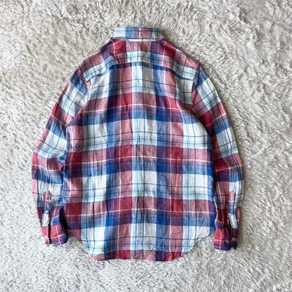 ラルフローレン 美品 リネンシャツ XS マドラスチェック