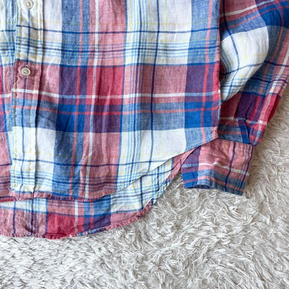 ラルフローレン 美品 リネンシャツ XS マドラスチェック