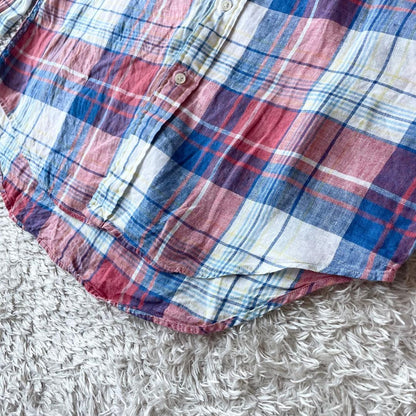 ラルフローレン 美品 リネンシャツ XS マドラスチェック