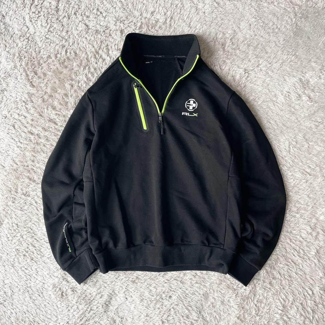 ラルフローレン RLX 美品 ハーフジップ スウェット F 黒