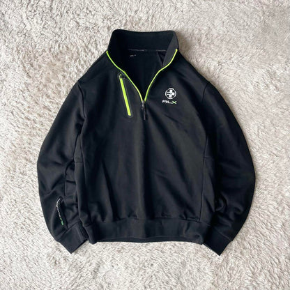 ラルフローレン RLX 美品 ハーフジップ スウェット F 黒
