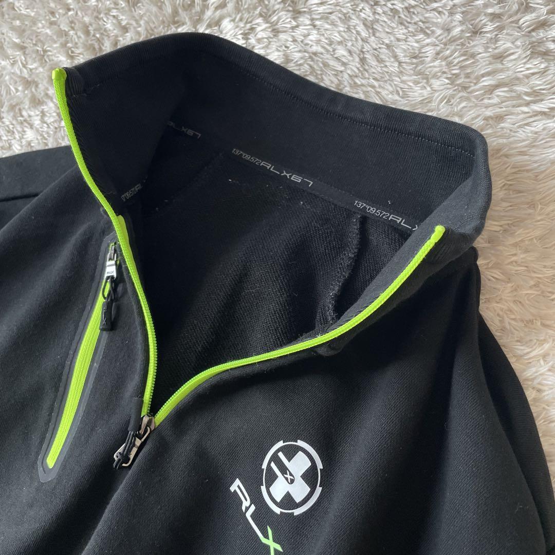 ラルフローレン RLX 美品 ハーフジップ スウェット F 黒