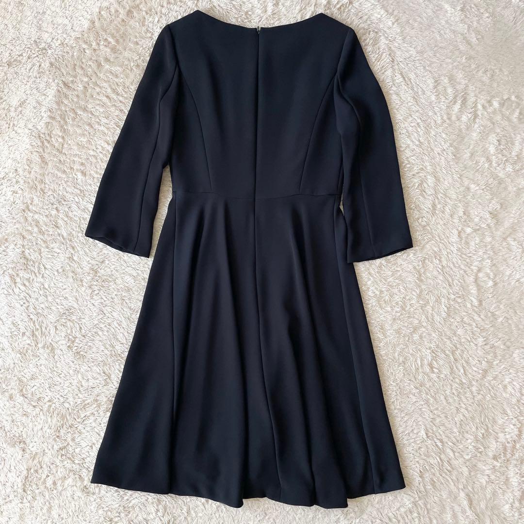 ナチュラルビューティー 極美品 ワンピース 38 ネイビー