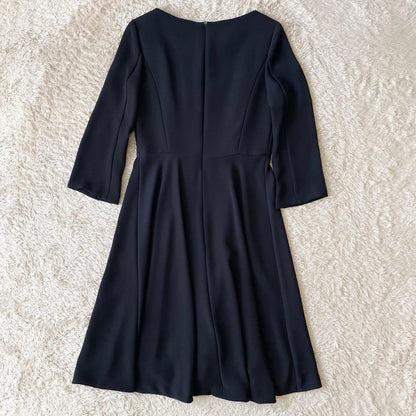 ナチュラルビューティー 極美品 ワンピース 38 ネイビー