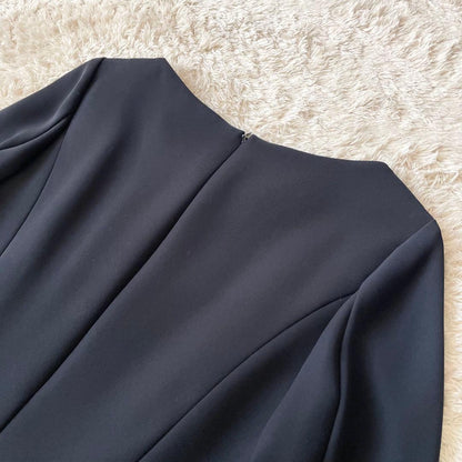 ナチュラルビューティー 極美品 ワンピース 38 ネイビー