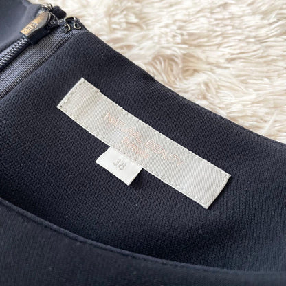 ナチュラルビューティー 極美品 ワンピース 38 ネイビー