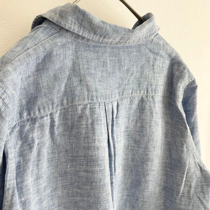 イチ 美品 ichi リネンシャツ F 青