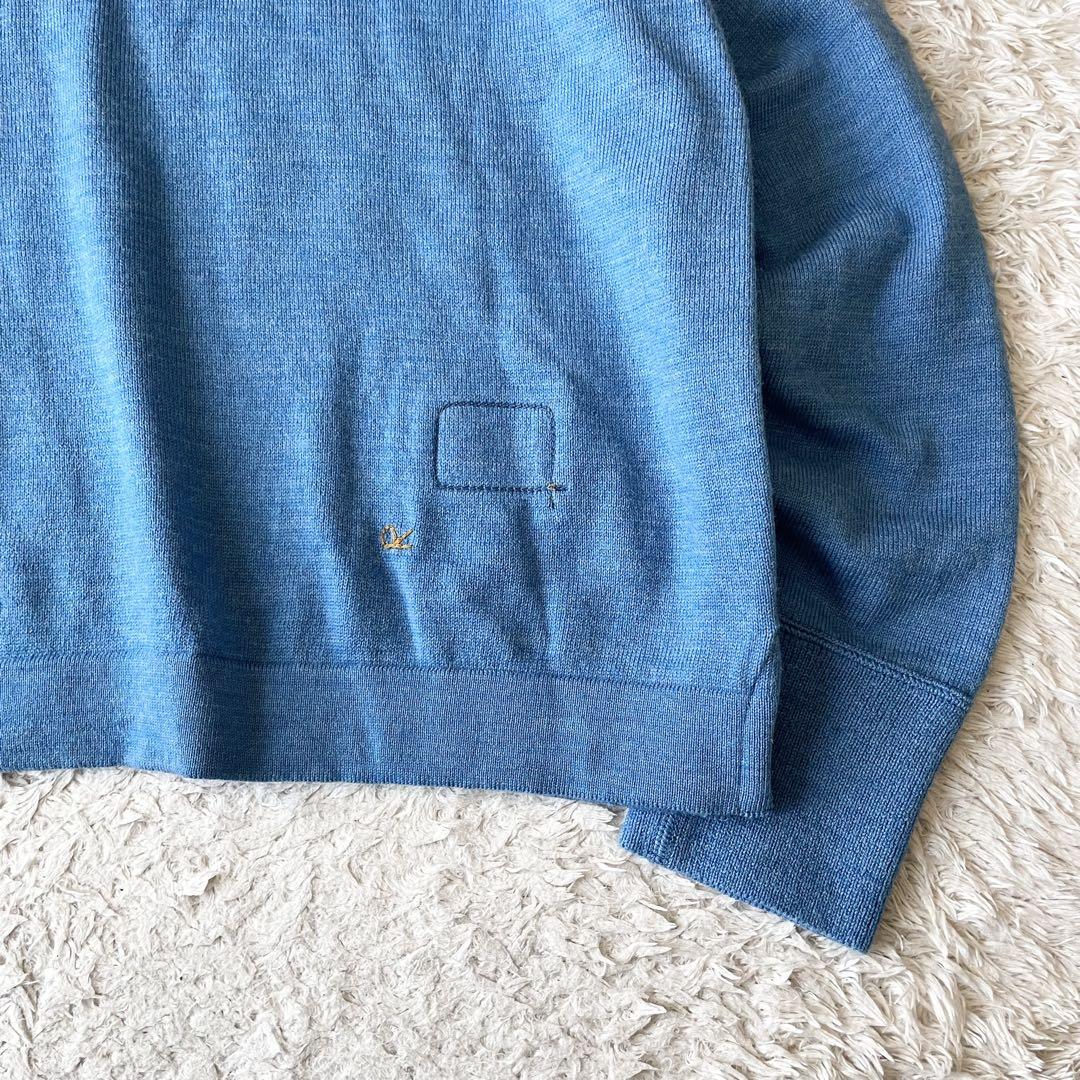 45R 極美品 45R USモー度詰ニットソーのヨックネック 2 ブルー