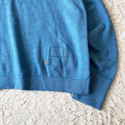 45R 極美品 45R USモー度詰ニットソーのヨックネック 2 ブルー