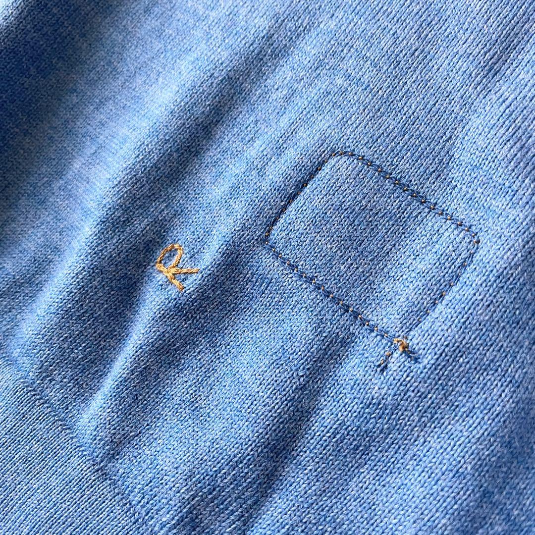 45R 極美品 45R USモー度詰ニットソーのヨックネック 2 ブルー