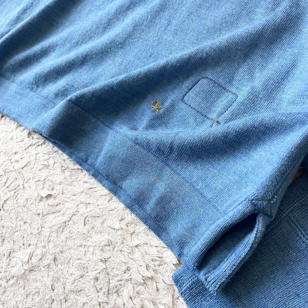 45R 極美品 45R USモー度詰ニットソーのヨックネック 2 ブルー