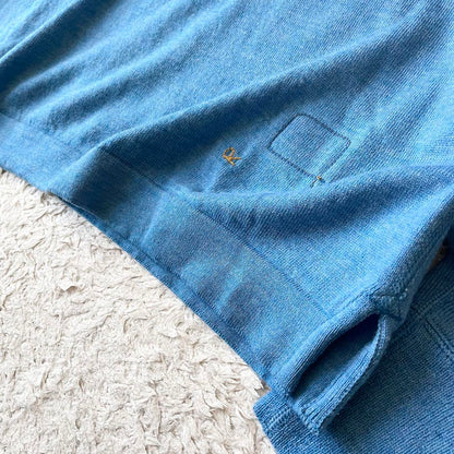 45R 極美品 45R USモー度詰ニットソーのヨックネック 2 ブルー