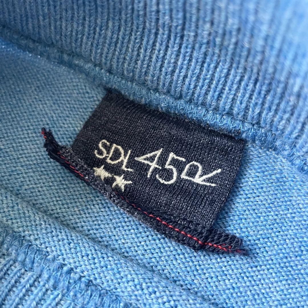 45R 極美品 45R USモー度詰ニットソーのヨックネック 2 ブルー