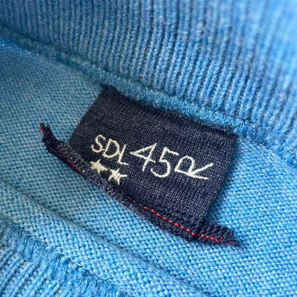 45R 極美品 45R USモー度詰ニットソーのヨックネック 2 ブルー