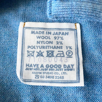 45R 極美品 45R USモー度詰ニットソーのヨックネック 2 ブルー