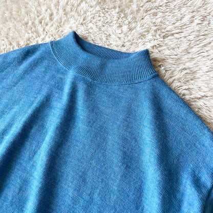 45R 極美品 45R USモー度詰ニットソーのヨックネック 2 ブルー